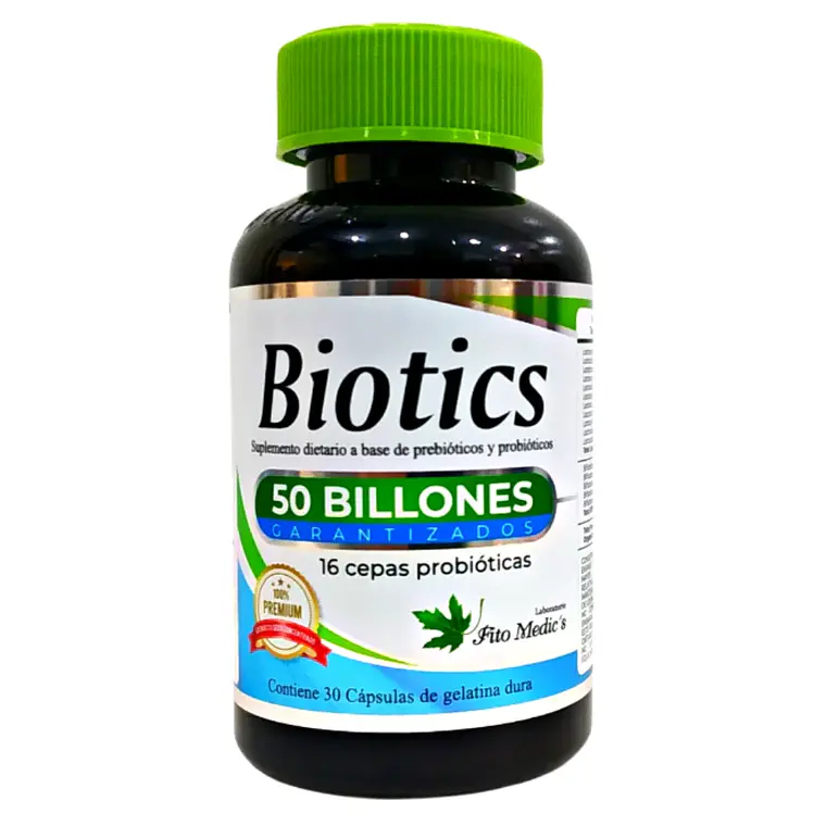Biotics 50 Billones 30 Cápsulas Fito Medics Probióticos 1