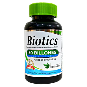 Biotics 50 Billones 30 Cápsulas Fito Medics Probióticos