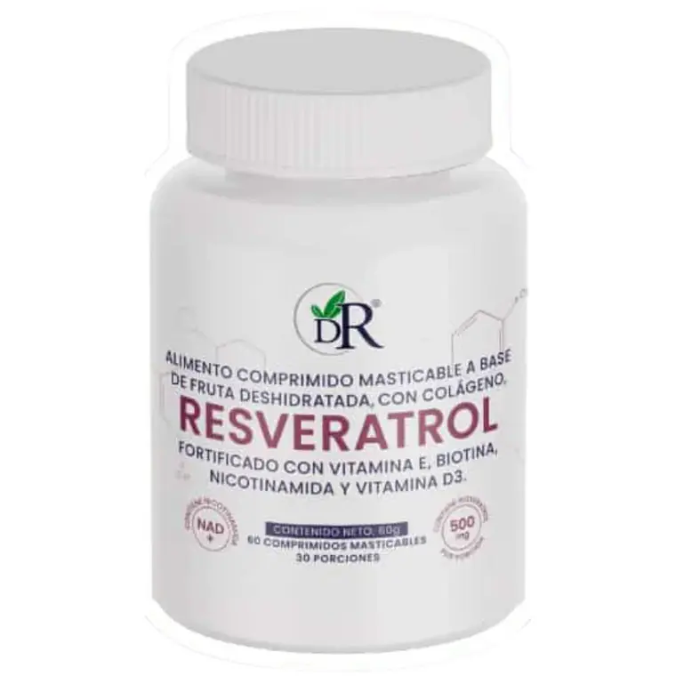 Resveratrol 500mg Doctor Rojas 60 Cápsulas Masticables 1