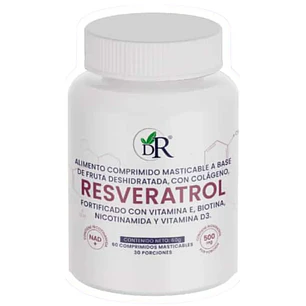 Resveratrol 500mg Doctor Rojas 60 Cápsulas Masticables