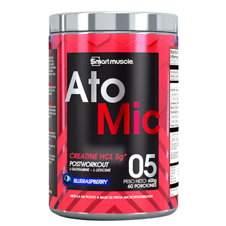 Atomic Creatina HCL 600 gr Blueraspberry Smart Muscle 1