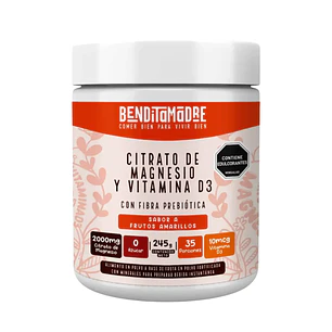 Citrato de Magnesio y Vitamina D3 245grs BenditaMadre