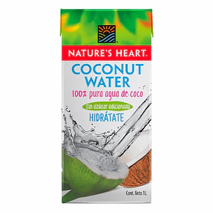 Agua de Coco Sin Azúcar 1 L Nature's Heart