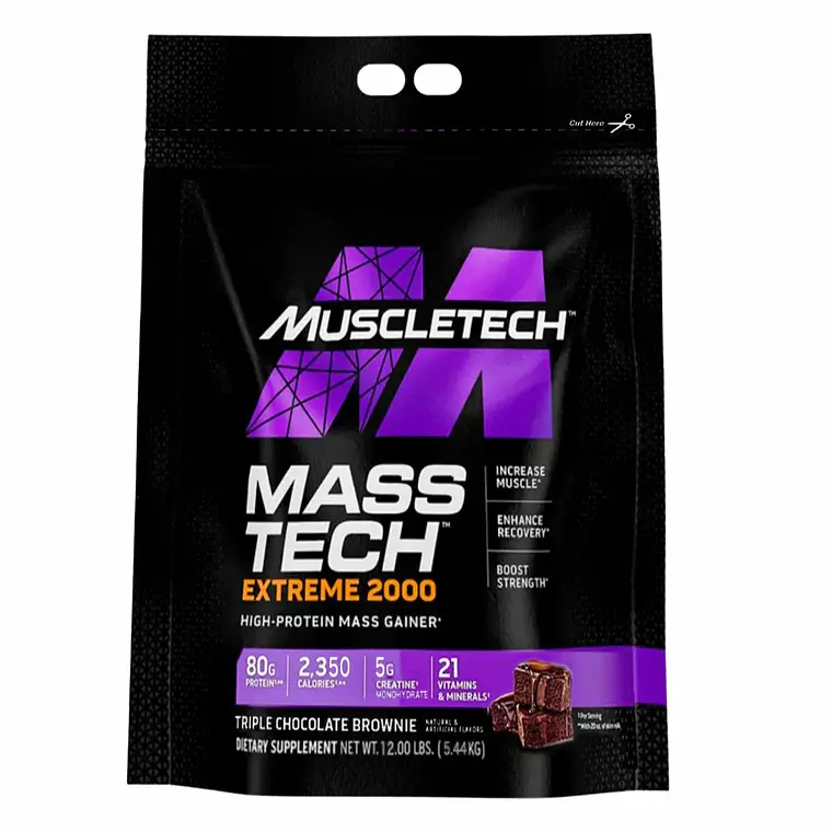 Mass Tech Extreme 2000 12 Libras Muscletech Vainilla 1