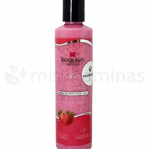 Crema de Yogurt Fresa con Exfoliante 240 g Beaulyn