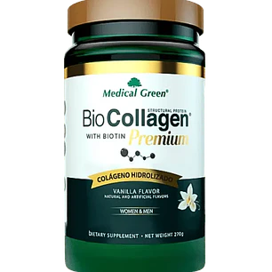 BioCollagen con Biotina Premium 270 Grs Medical Green