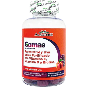 Gomas de Resveratrol 60 gomas Alnature