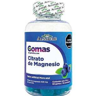 Gomas Citrato de Magnesio Alnature 60 gomas