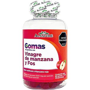 Gomas de vinagre de manzana con Fos 60 gomas Alnature