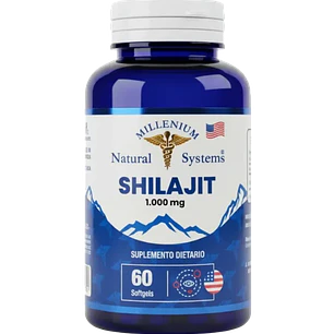 Shilajit 1000 mg 60 Softgels Millenium Natural Systems