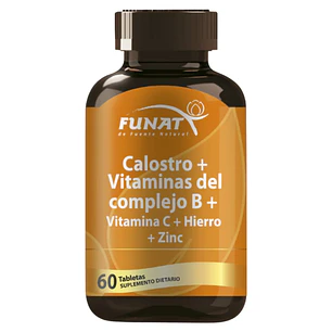 Calostro Vitaminas del Complejo B Vitamina C Hierro y Zinc 60 Tabletas Funat