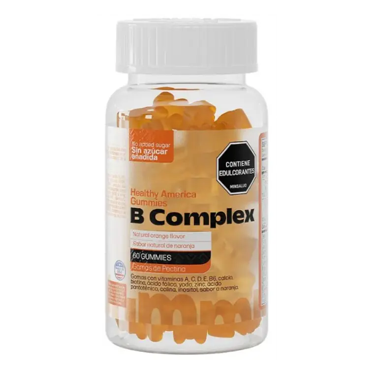 B Complex Gummies Healthy America Sabor Naranja 60 Gummies 1