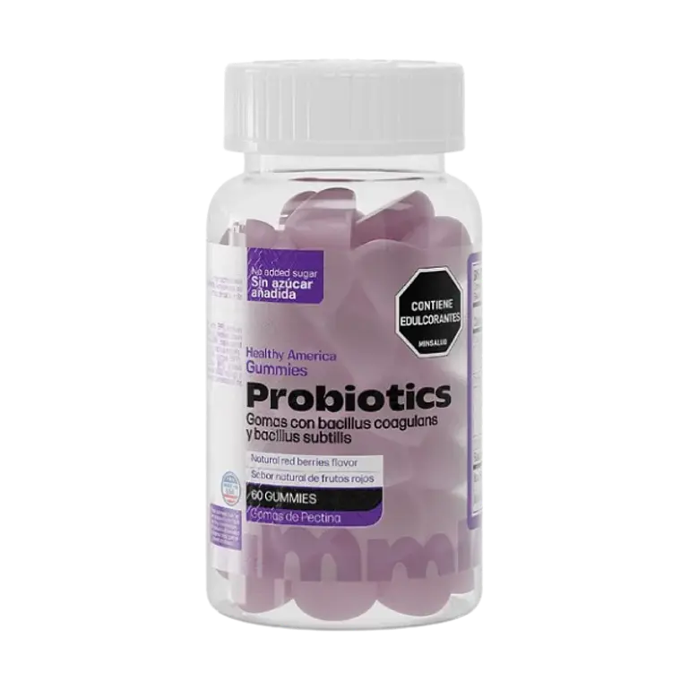 Probiotics 60 Gummies Healthy America Sabor Frutos Rojos 1