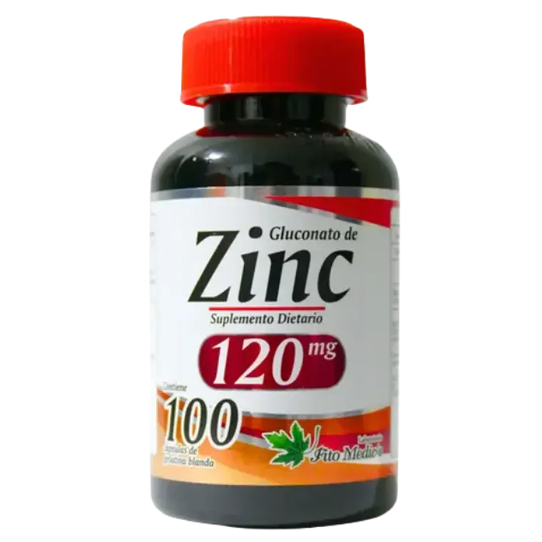 Gluconato de Zinc 120 mg 100 sofgels Fito Medic 1