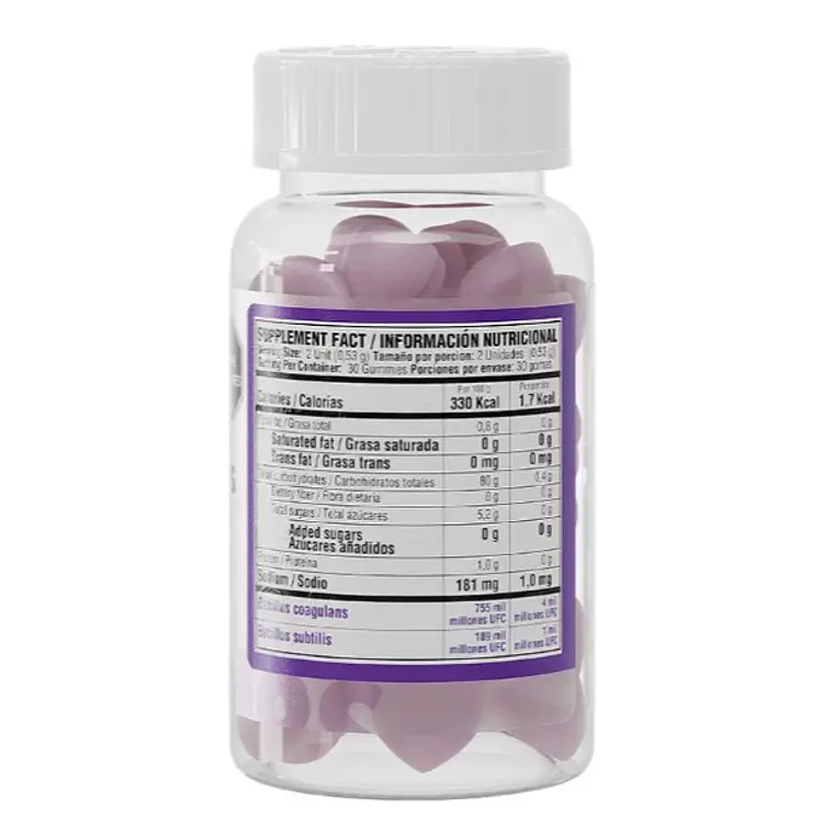 Probiotics 60 Gummies Healthy America Sabor Frutos Rojos 2