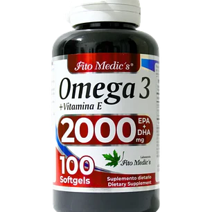 Omega 3 mas Vitaminas E 100 Softgels Fito Medic´s