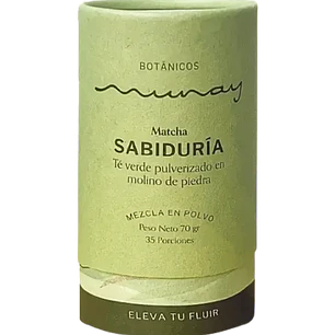 Te Verde Matcha Pulverizado 35 porciones 70 gr Munay