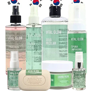 Combo Skin Care Coreano Extracto de Arroz y Probioticos Vital Glow