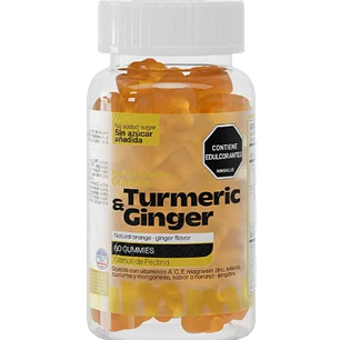 Turmeric Ginger 60 Gummies Curcuma Healthy America