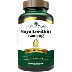 Soya Lecithin 1200 mg 100 Softgels Medical Green