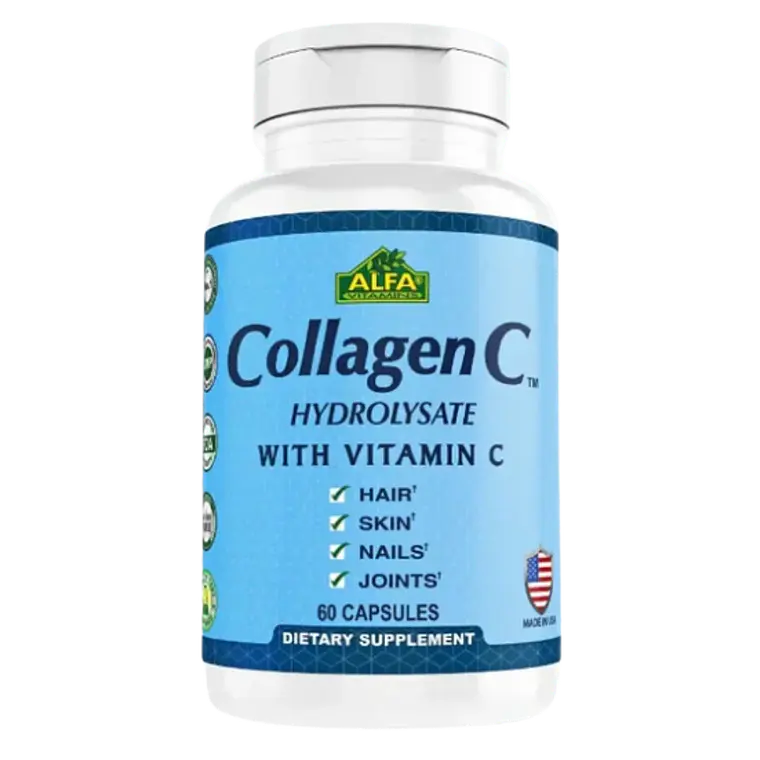 Collagen C Hidrolizado con Vitamina C 60 Cáps Alfa Vitamins 1