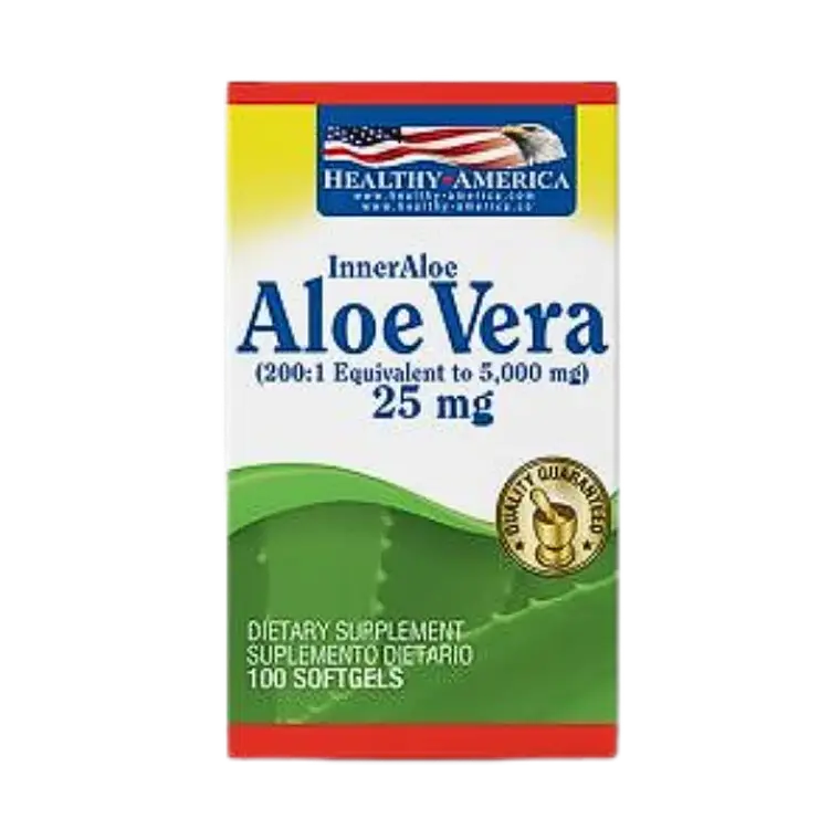 Aloe Vera 25 mg 100 softgels Healthy America 1
