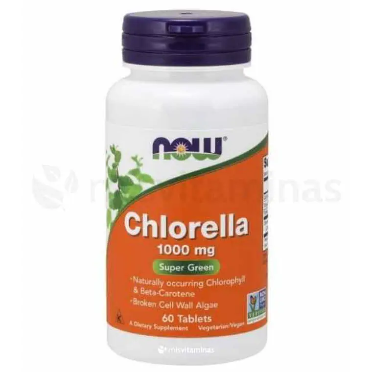 Chlorella 1000 mg Now 60 Tabletas 1