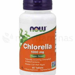 Chlorella 1000 mg Now 60 Tabletas