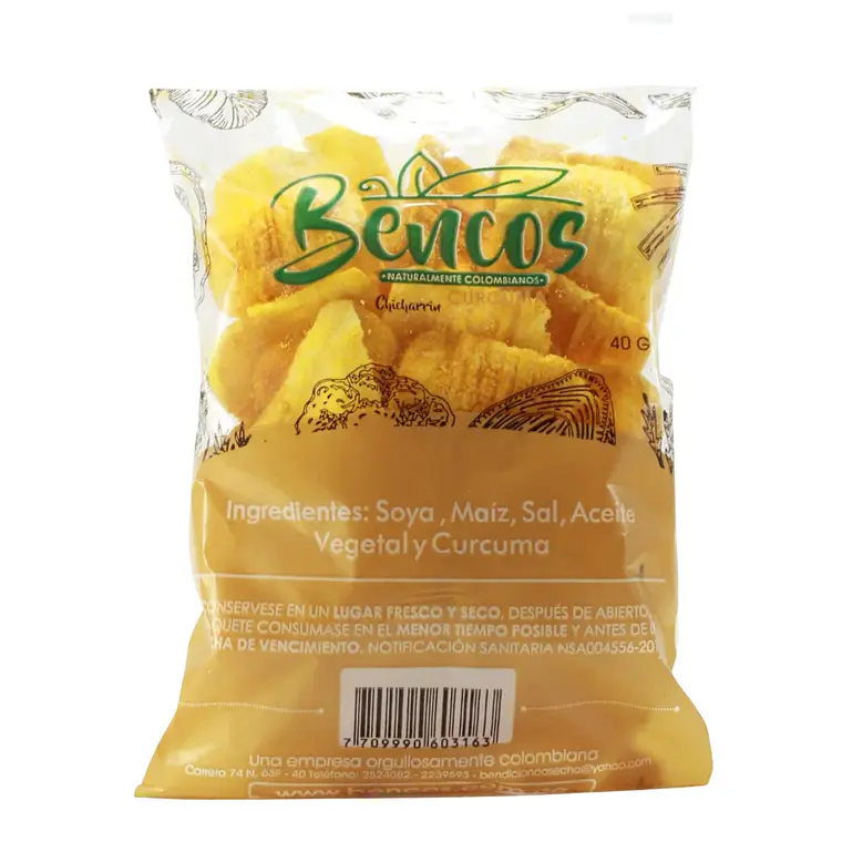 Chicharrin Cúrcuma 40 g Bencos 1