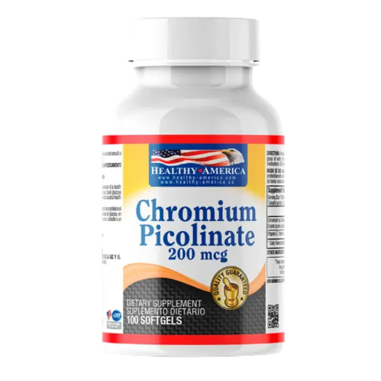 Chromium Picolinate 200 mcg 100 Softgels Healthy America 1