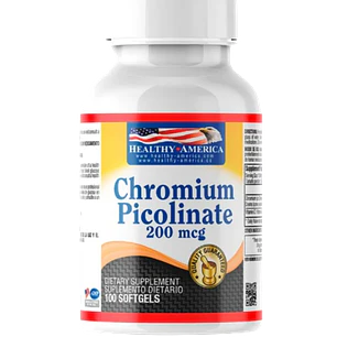 Chromium Picolinate 200 mcg 100 Softgels Healthy America