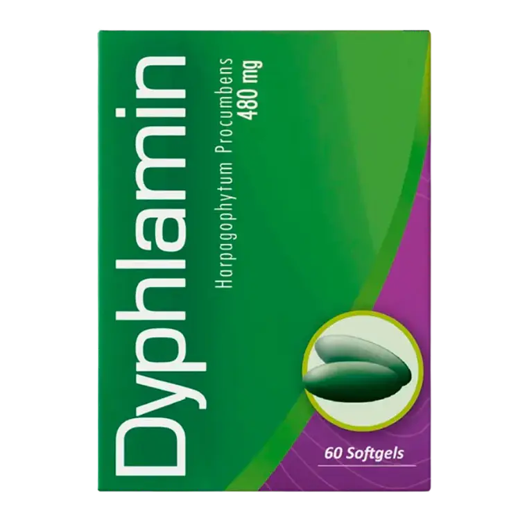 Dyphlamin Harpagofito 480 mg 60 Softgels Healthy America 1