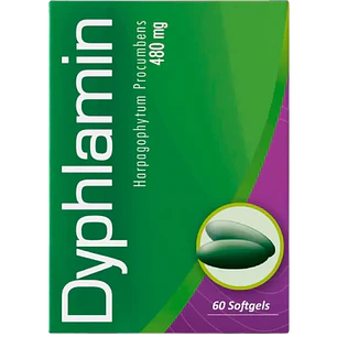 Dyphlamin Harpagofito 480 mg 60 Softgels Healthy America