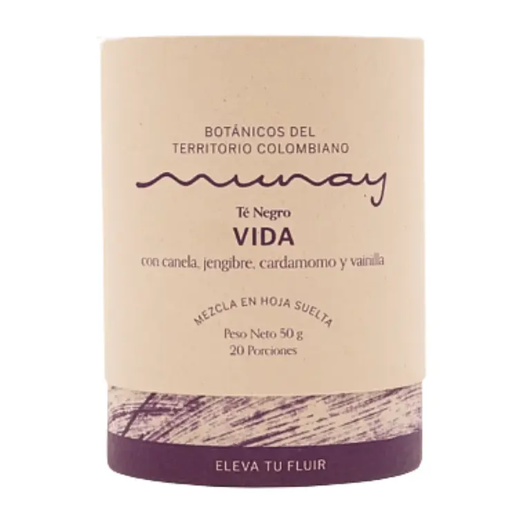 Té Negro Vida Canela Jengibre Mezcla en Hoja Munay 70 gr 1