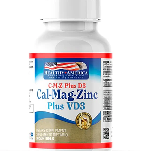 Cal-Mag-Zinc plus VD3 90 softgels Healthy America
