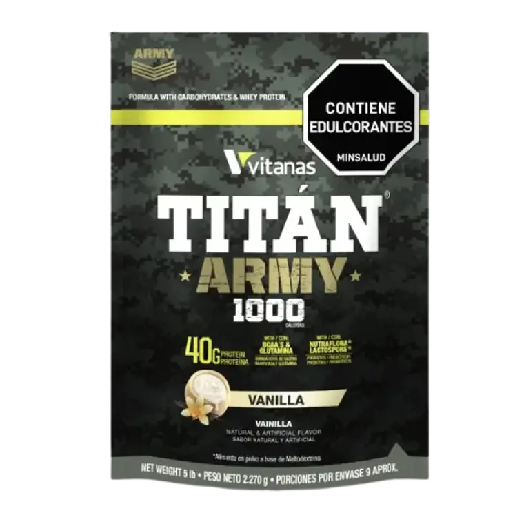 Titan Army 5 Libras Mass Gainer Vitanas Vainilla 1