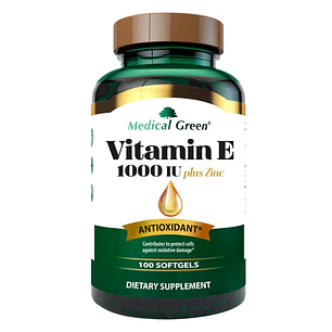 Vitamin E 1000 IU Plus Zinc 100 Softgel Medical Green