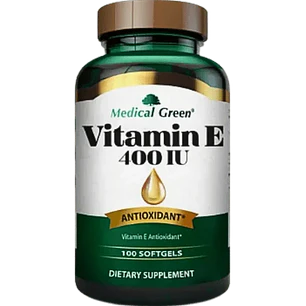 Vitamin E 400 IU Medical Green 100 Softgels