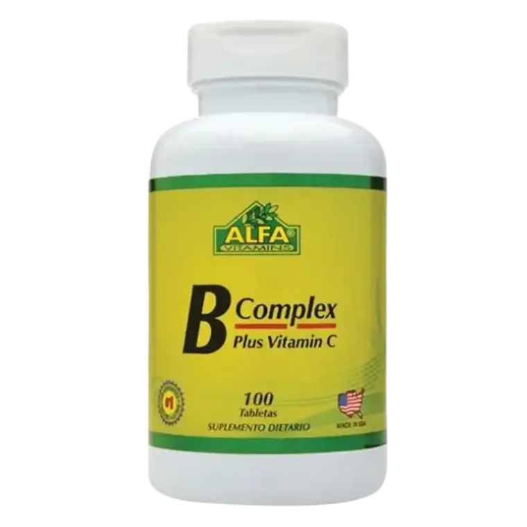 B Complex Plus Vitamin C 100 Tabletas Alfa Vitamins 1