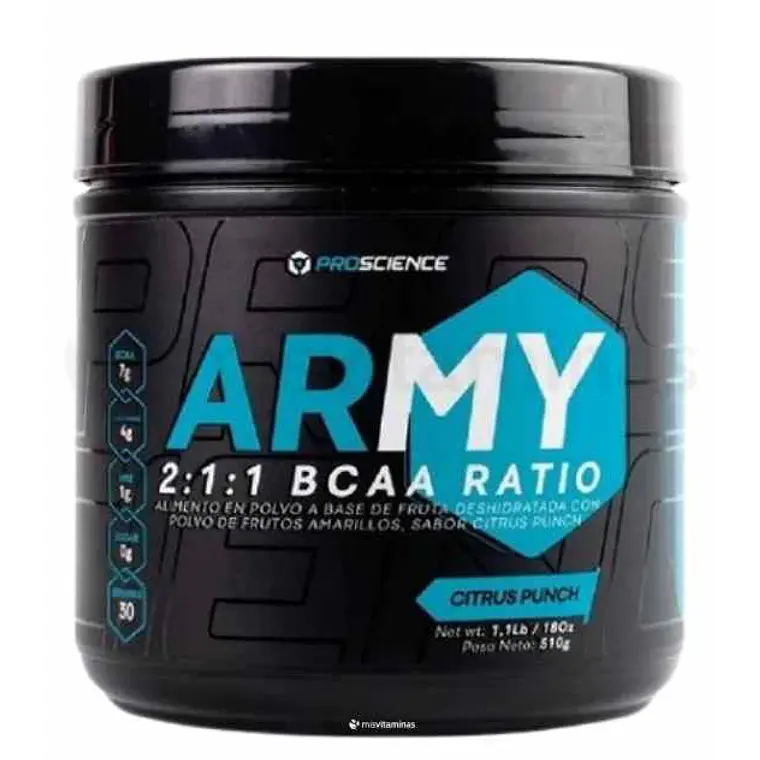 Army Bcaa Ratio Citrus Punch Proscience 540 gramos 1