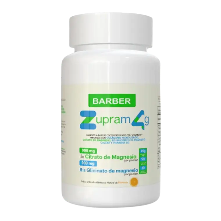 Zupram 4g – Bisglicinato y Citrato de Magnesio Barber 90 Comprimidos 1