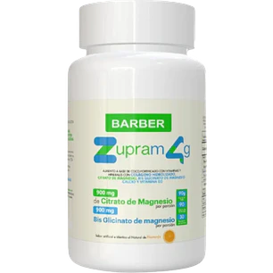 Zupram 4g – Bisglicinato y Citrato de Magnesio Barber 90 Comprimidos