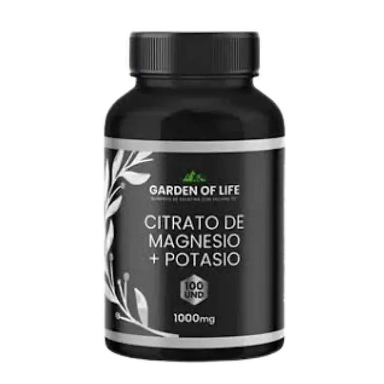 Citrato de Magnesio + Potasio Garden of Life 100 Tabletas 1