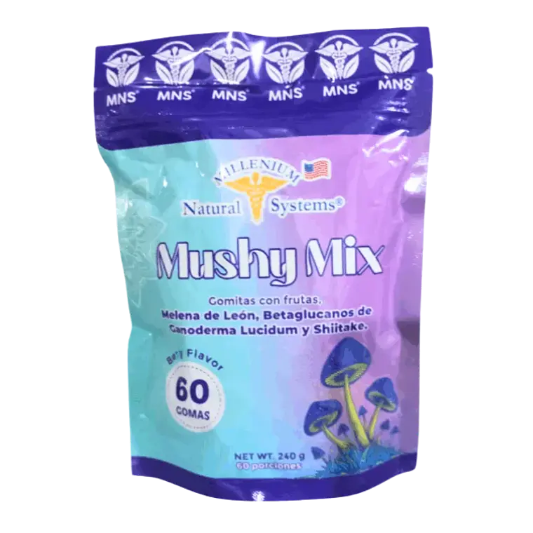 Mushy Mix Melena Leon Ganoderma y Shilajit 60 gomas 1