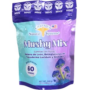 Mushy Mix Melena Leon Ganoderma y Shilajit 60 gomas