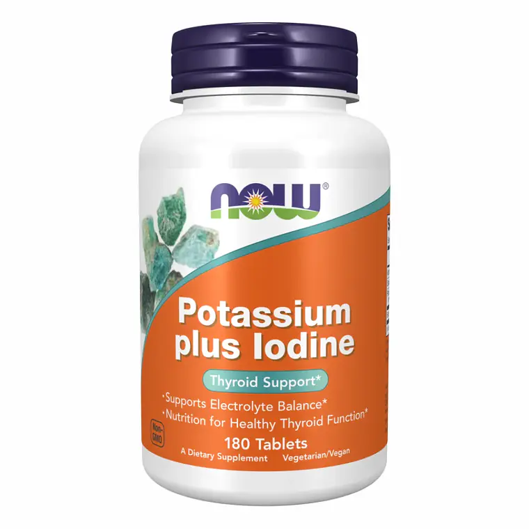 Potasio Plus Yodo 180 Tabletas Now 1