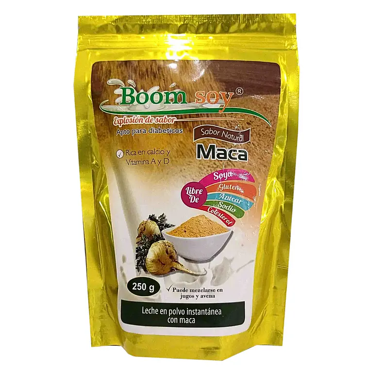 Leche en Polvo con Maca 250 gr Boom Soy 1