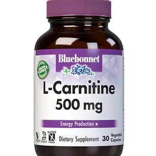 L Carnitina 500 g 30 Cápsulas Bluebonnet
