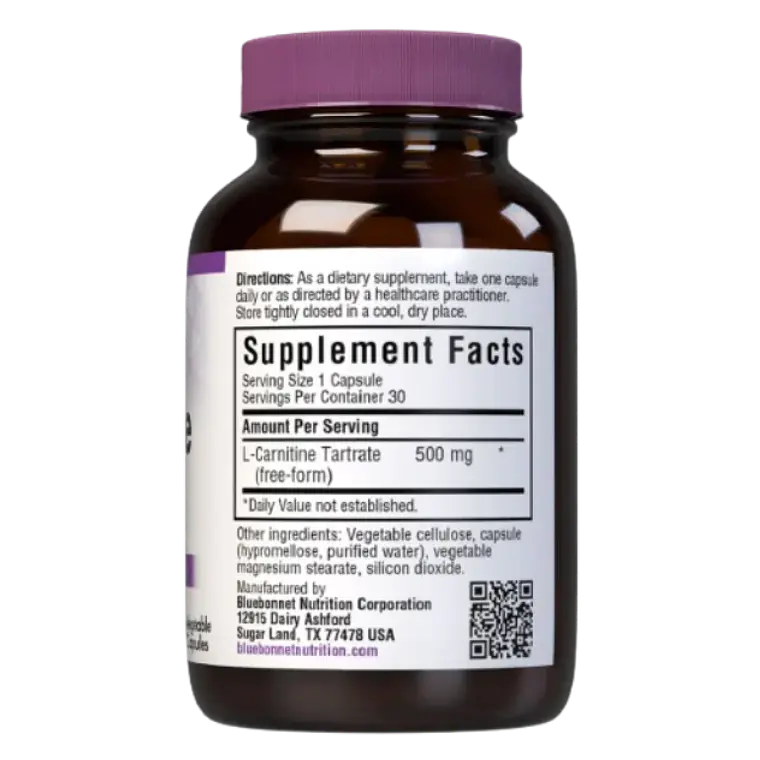 L Carnitina 500 g 30 Cápsulas Bluebonnet 2
