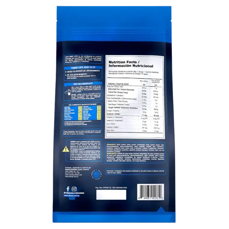 Whey Elite Vainilla 8 Libras Vitanas 2